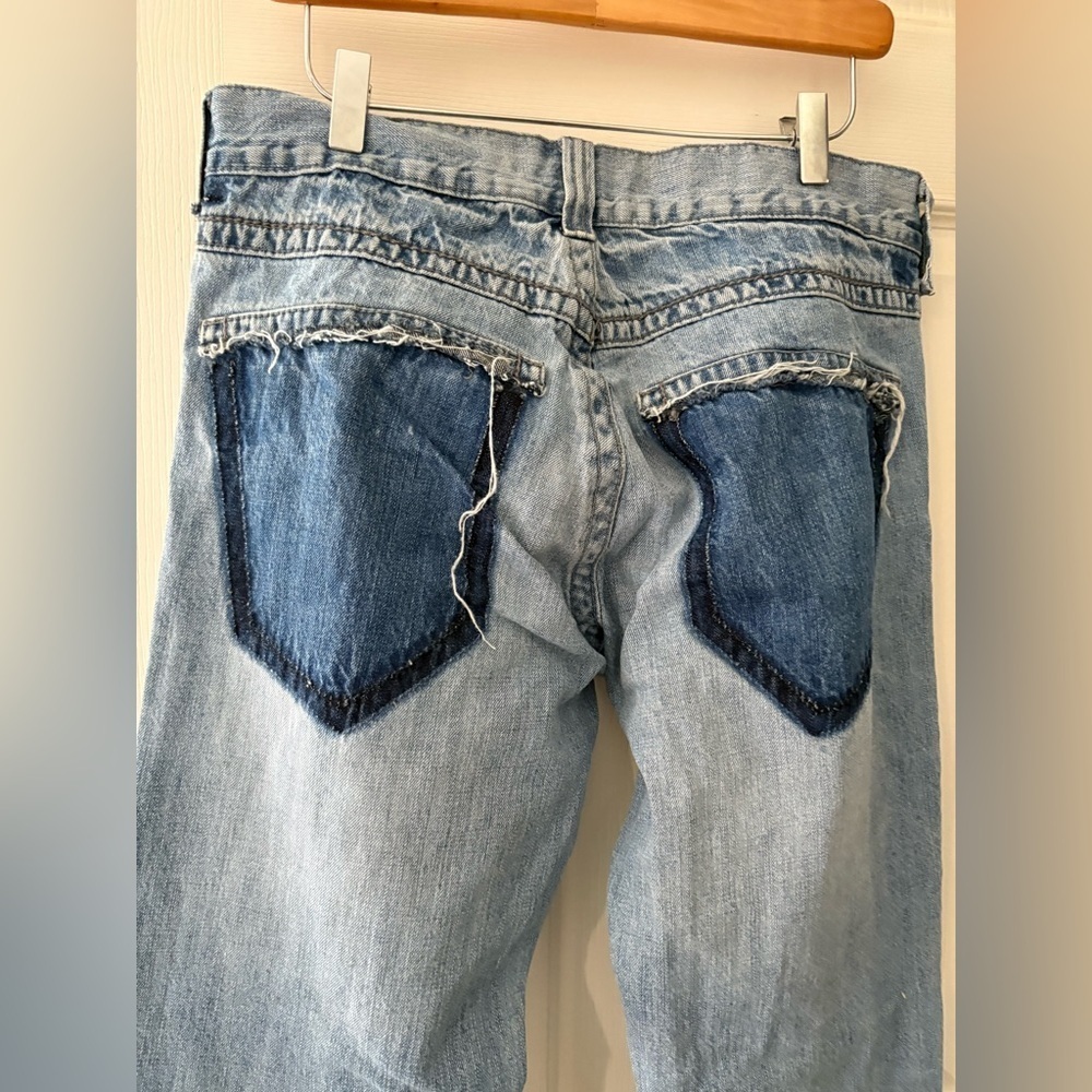 Guess jeans Rancho flare destroyed pocket jeans size 33x32 - Picture 5 of 10